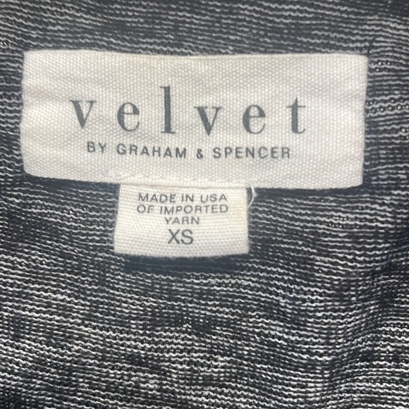 Velvet Graham & Spencer cold shoulder black sweater top Long sleeve womens XS - Picture 8 of 10